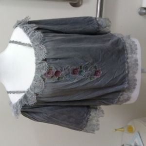 POL LARGE off shoulder top, Never Worn. Beautiful lace!  NWOT